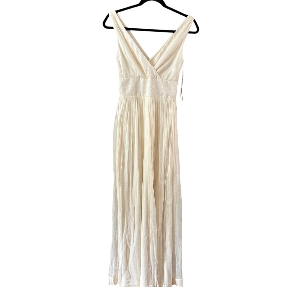 J.Crew Sophia Gown Silk In Silk Chiffon Ivory Size 0 - Picture 4 of 14